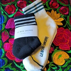 Le Bon Shoppe Girlfriend Socks - Black and White